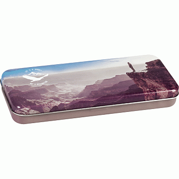 Пенал металлический Brunnen Reverse Travel, 20 x 8,4 x 2,7 см